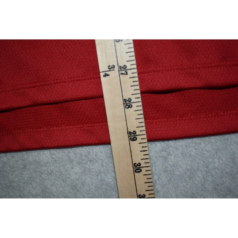 Nike Golf Pullover Mens XL Red Dri-Fit Quarter Zip Long Sleeve Sportswear Poly